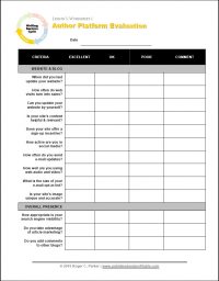 Roger C. Parker’s Free Author Platform Evaluation Worksheet